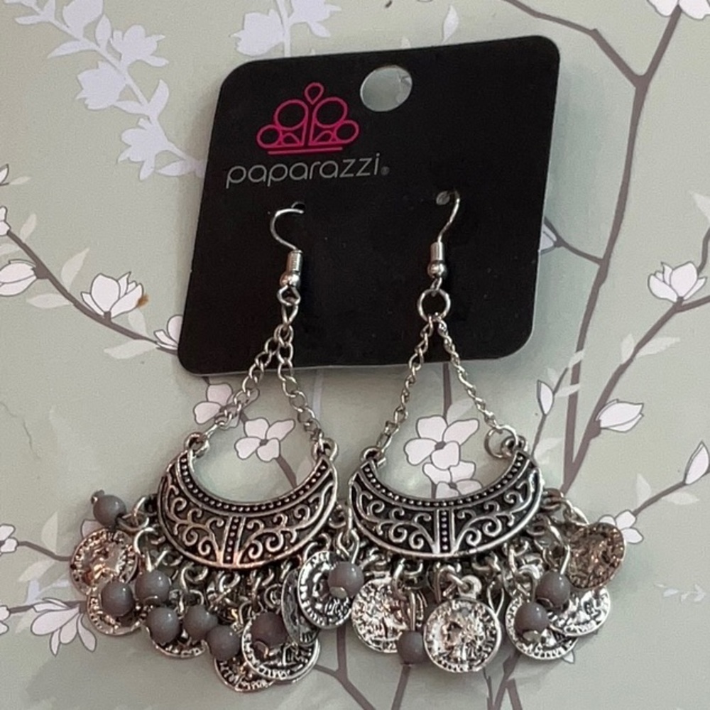 ❄️ Paparazzi | Silver Chandelier Earrings Boho Fortune Teller Vibe